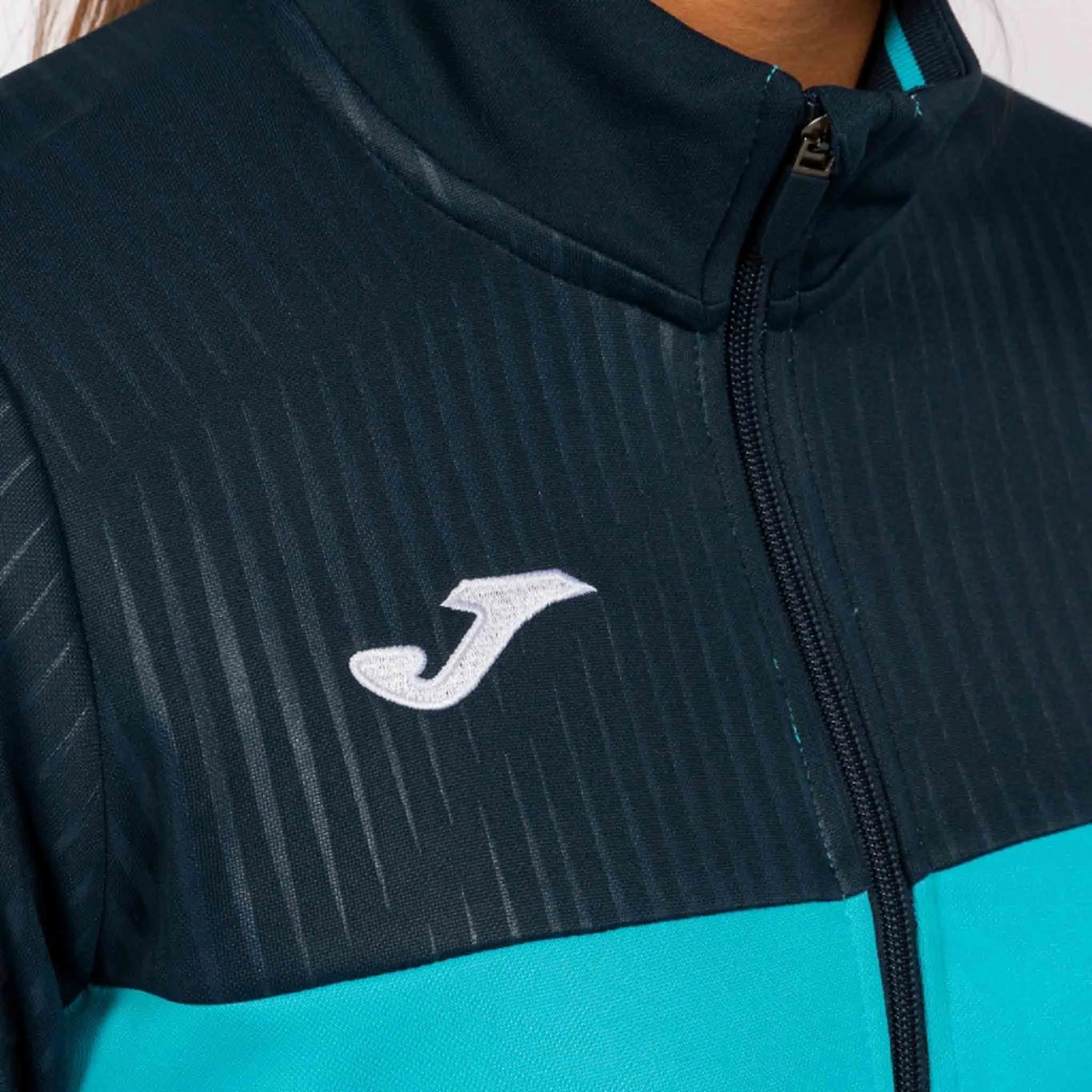 Dames bluza Joma Montreal Full Zip Fluor Turq-Navy Turquoise 2xl