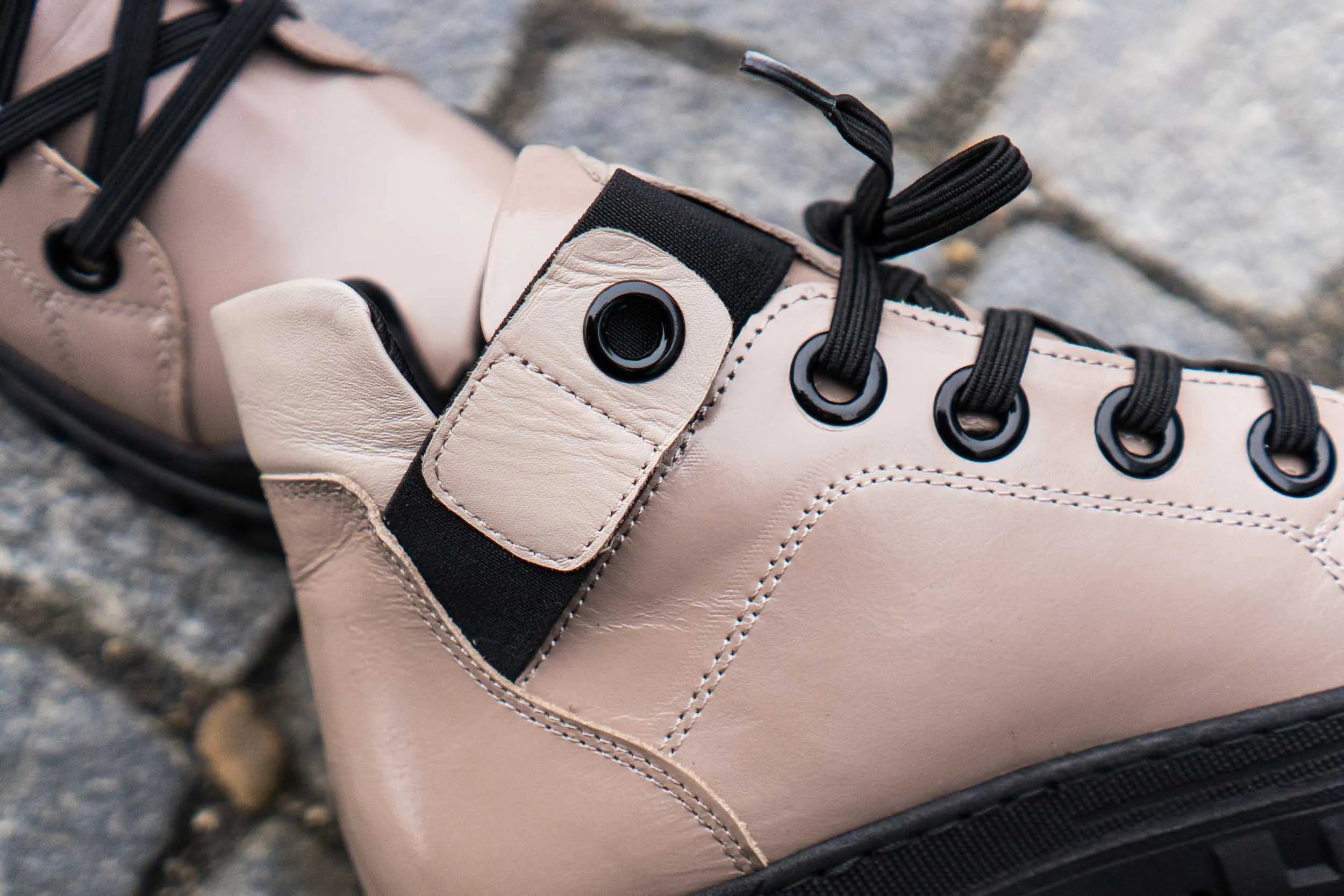 Damer læder sneakers nell 157 beige størrelse 40