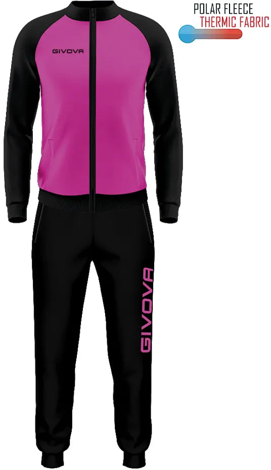 Set sport Givova Cuba Fuchsia-Black 3xs