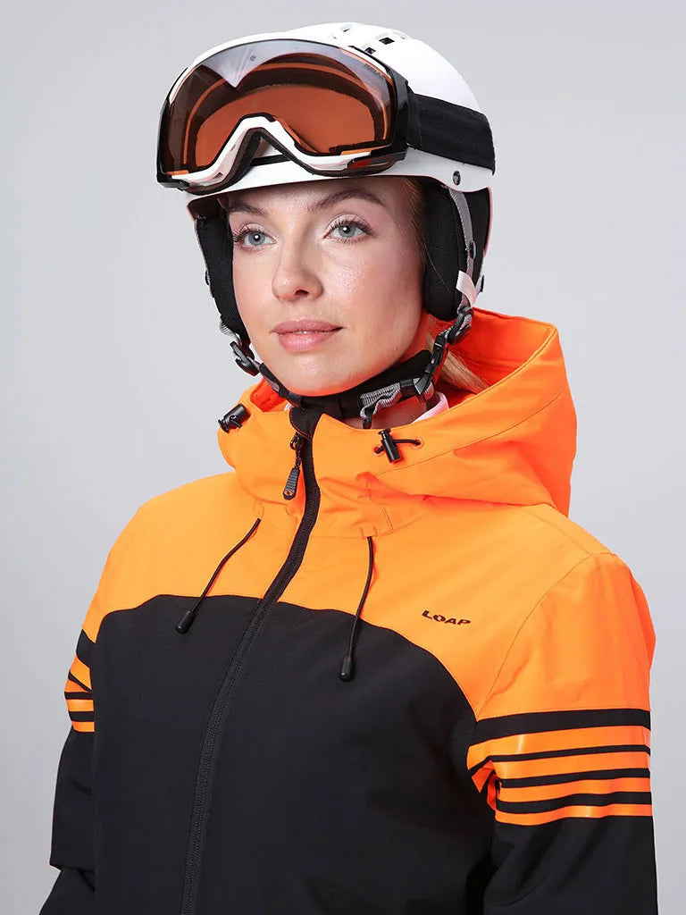 Women's ski jacket loap lawela black-org black s