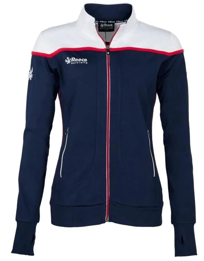 Damska reece uniwerek rozciągnięta kurtka fit granatowo-biała, xs