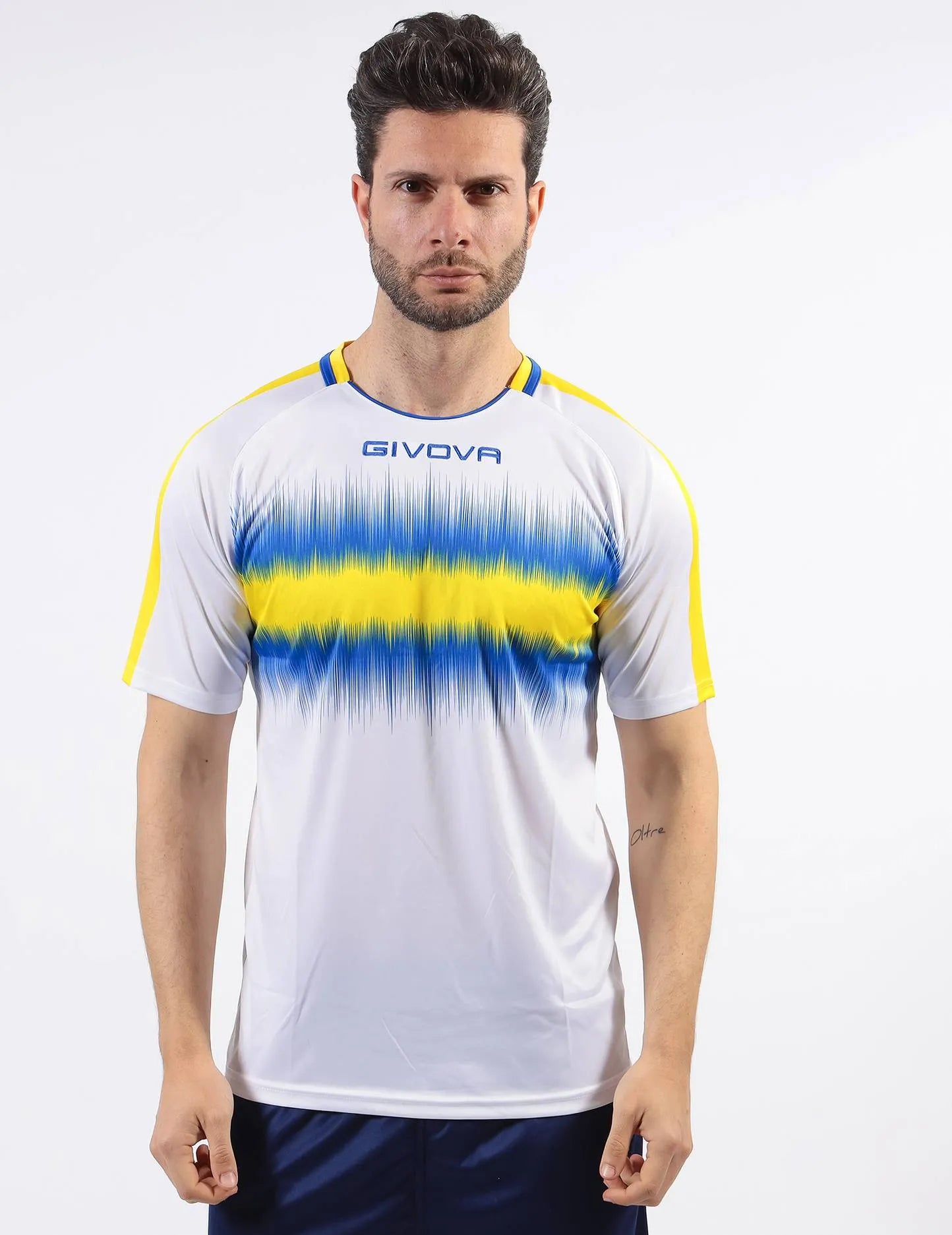 Camiseta deportiva Givova Radio Yellow-Royal XL