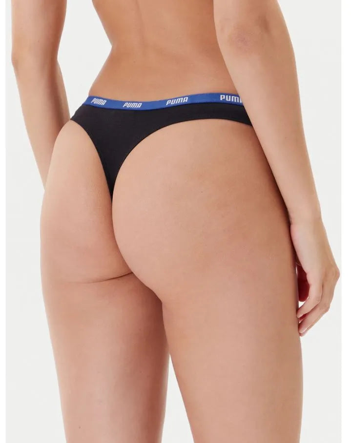 Dames Slip Puma String 3p Roze-Orchidee-Blauw Mix XS