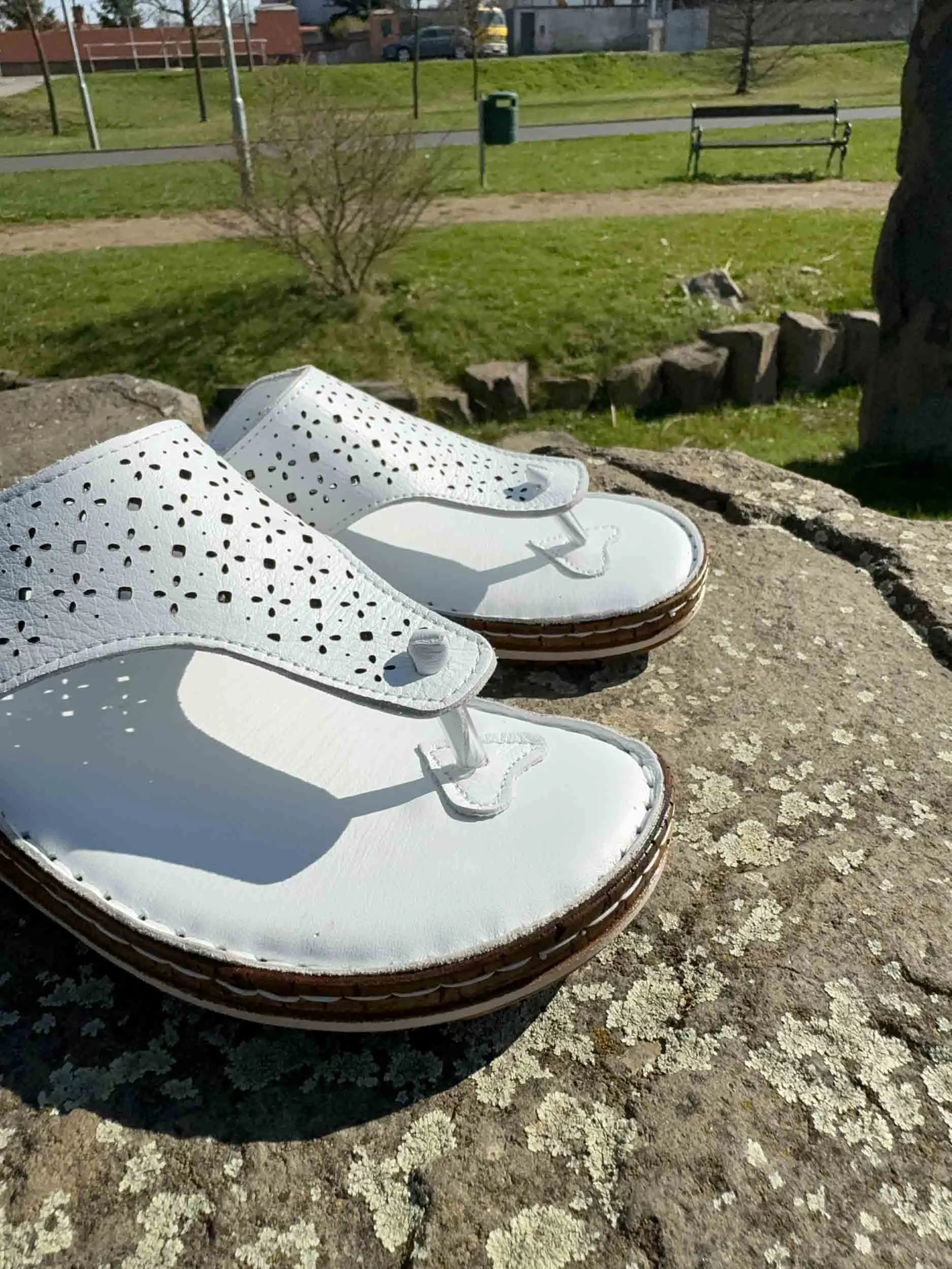 Slifori di pelle da donna bianca 41 - Comfort ed eleganza