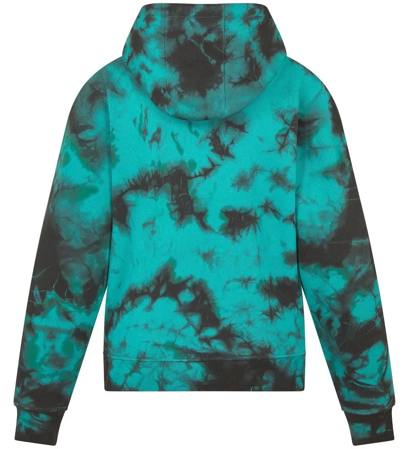 Dames Mercedes Wmns MAPF1 FW Tie Dye Hoodie Multicolor Groen S