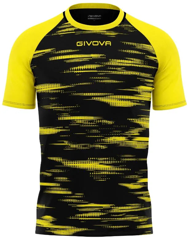 T-shirt sportif givova pixel noir jaune l l