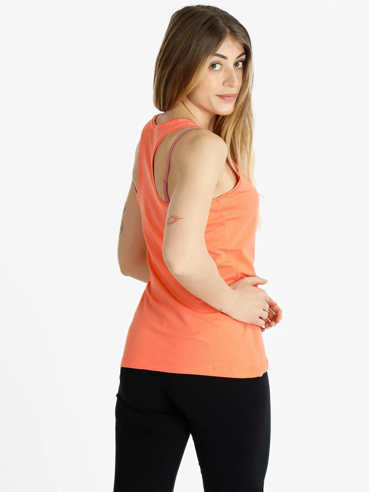 Women's tank top athl. dpt diga coral orange s