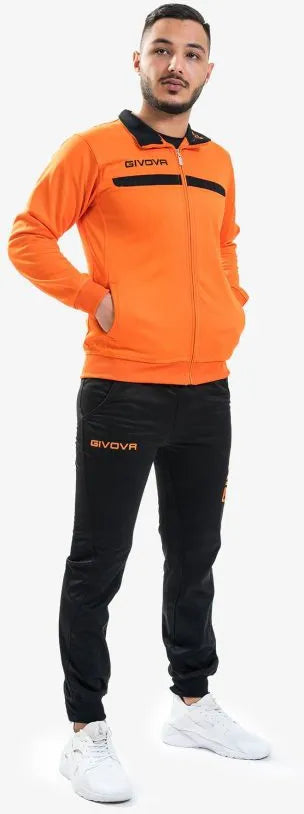 Sports suit givova tuta one full zip orange 2xl