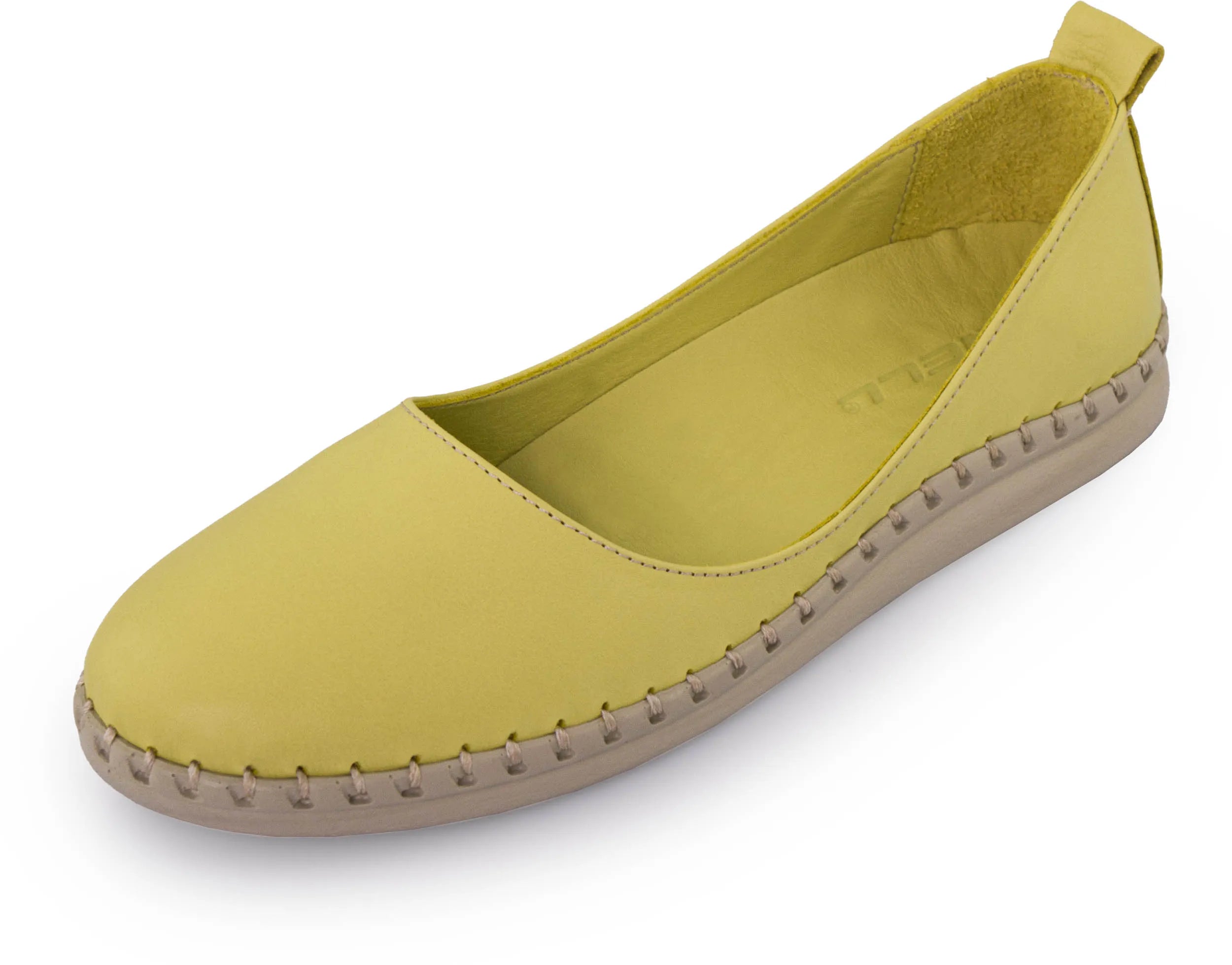 Women's leather ballerinas nell sunny lime green 38