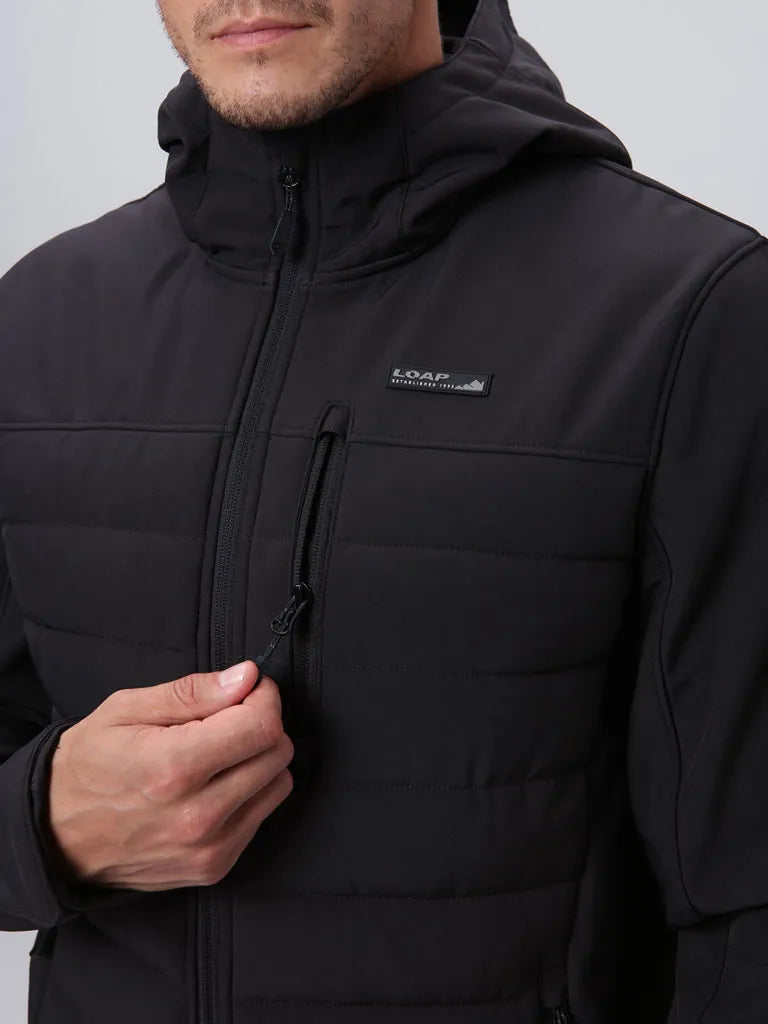 Men's ski jacket loap luhel black s