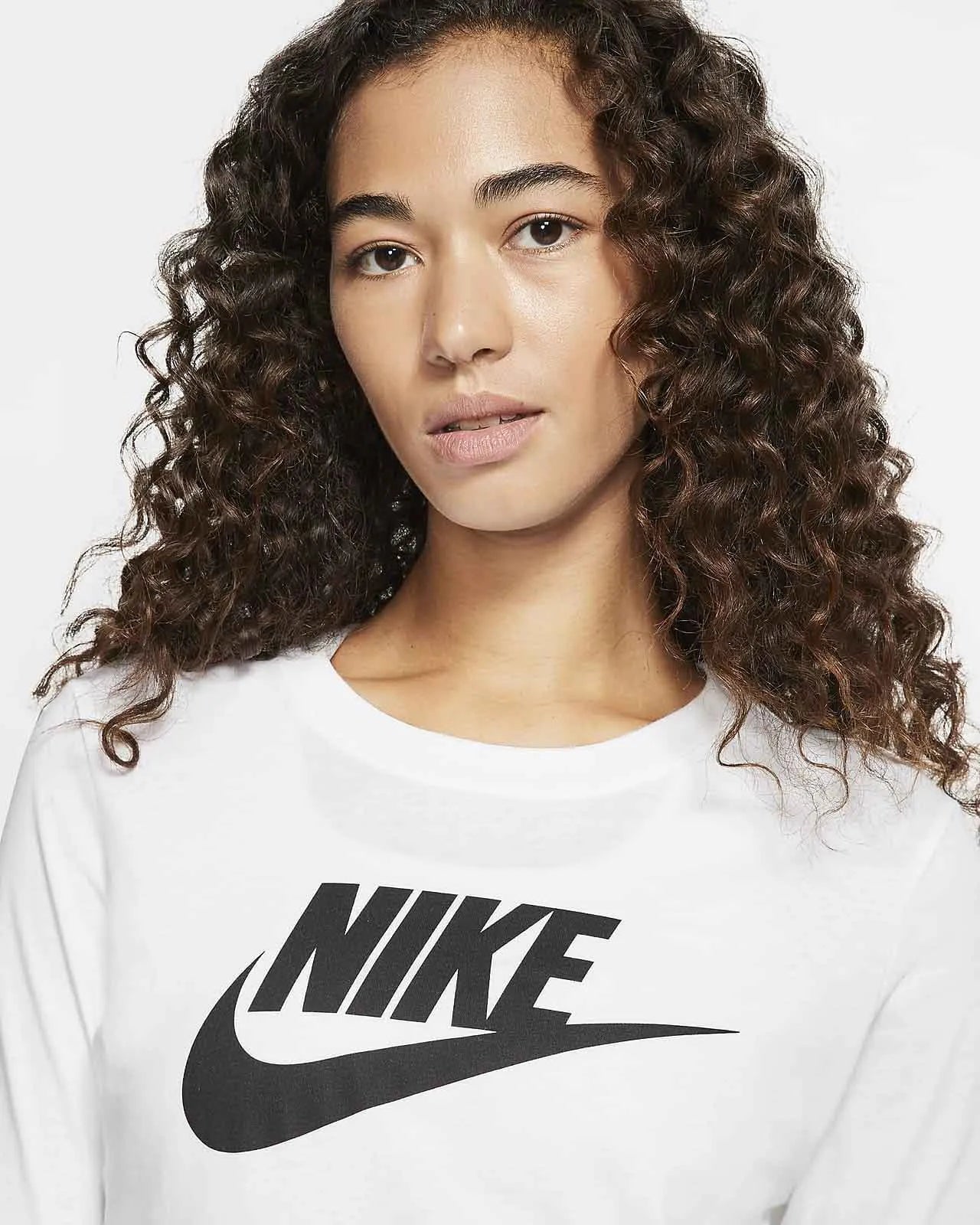 Kvinnors t-shirt Nike Essential Icon Futura White, s