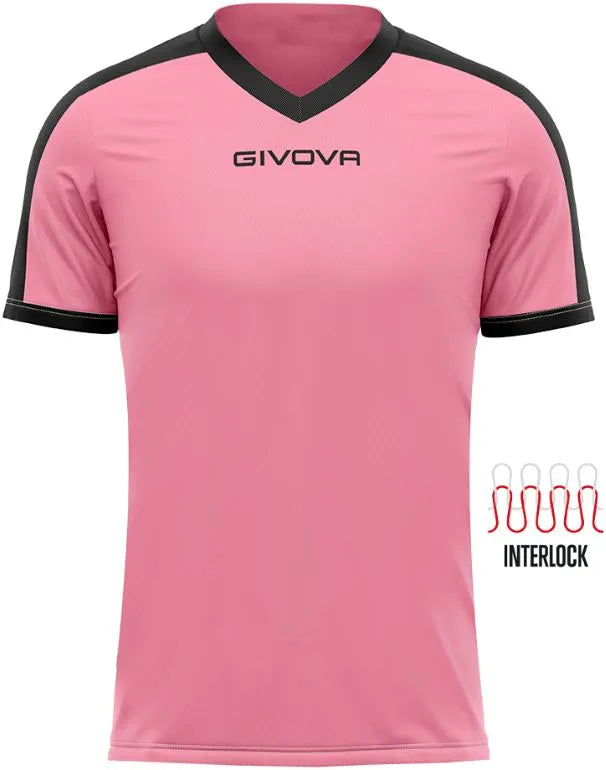 Sport póló Givova Revolution Pink-Black 2xl
