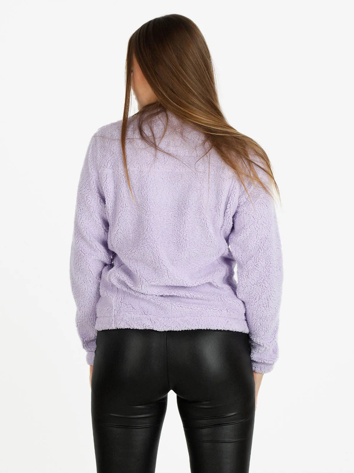 Damer sweatshirt softy lilla l - blød og trendy
