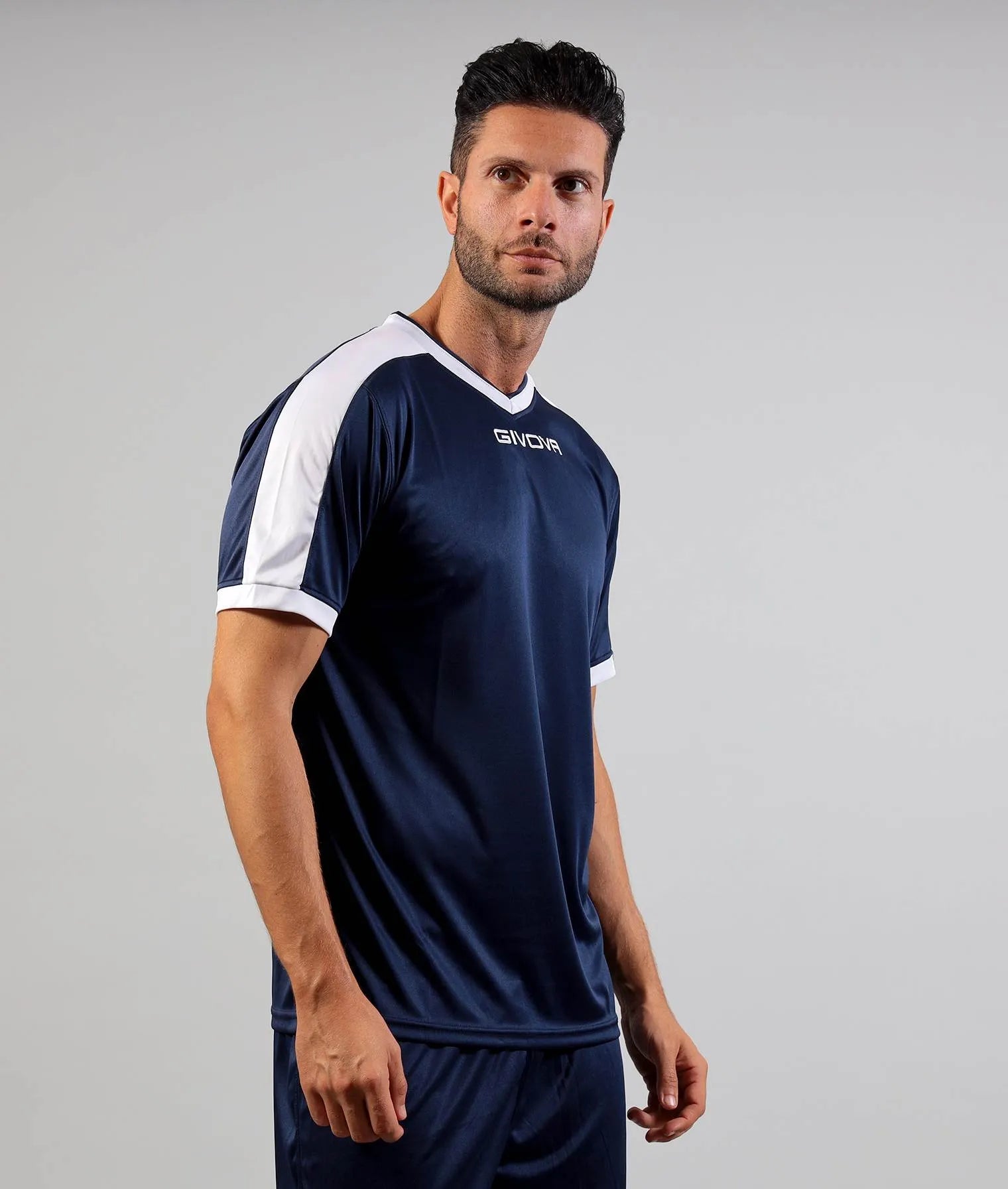 Sport T-Shirt Givova Revolution Blue-White Blue XL