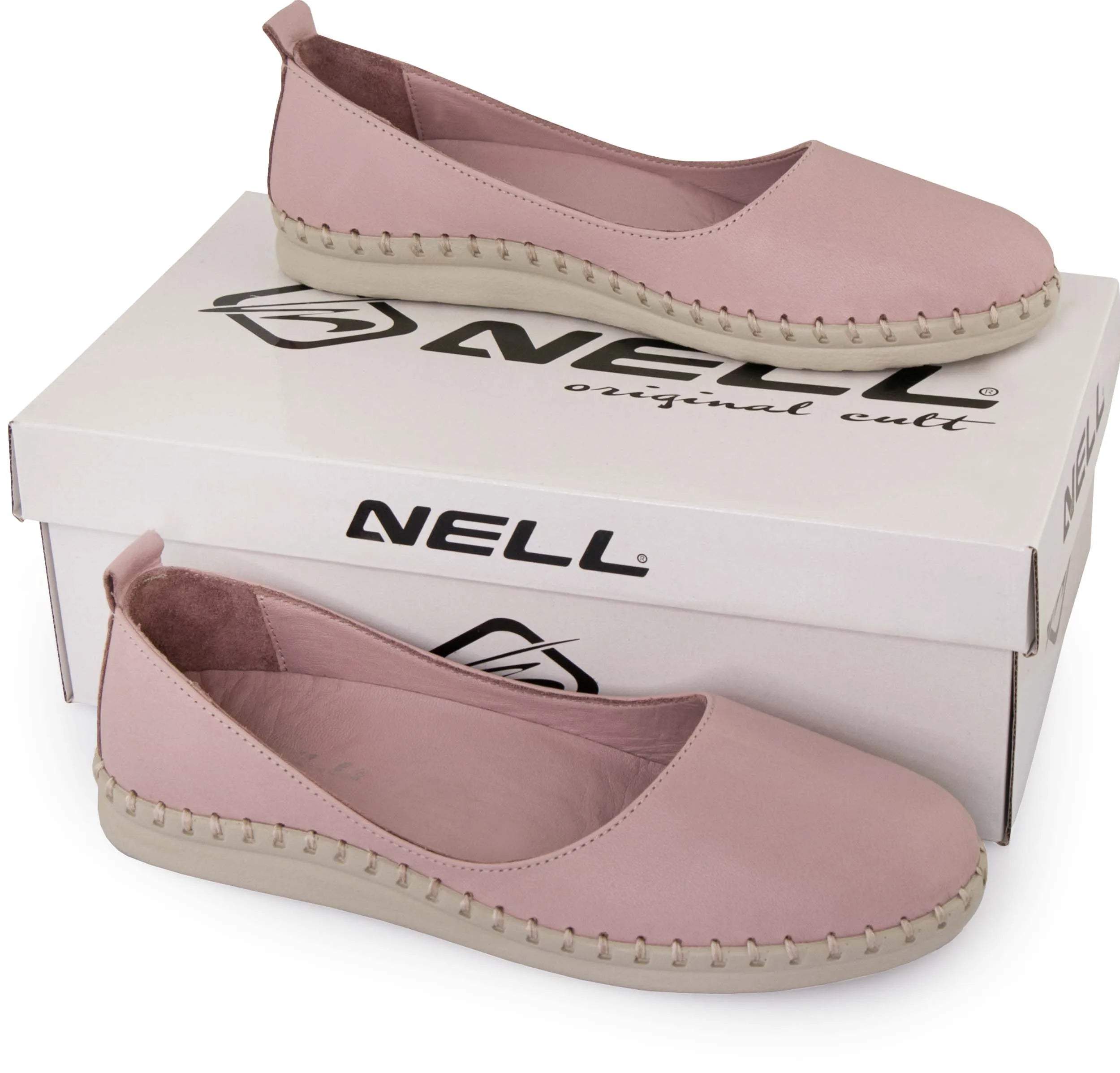 Dames Leren Ballerinas Nell Skin Paars 38