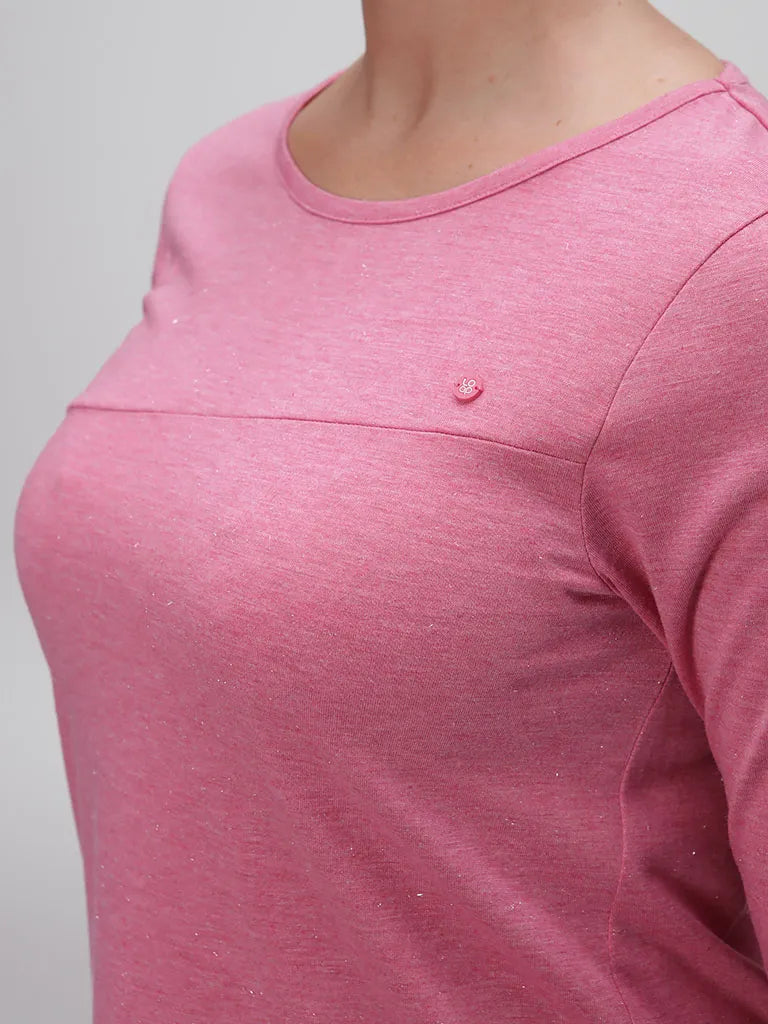 Kvinnors t-shirt loap bavaxa rosa, s