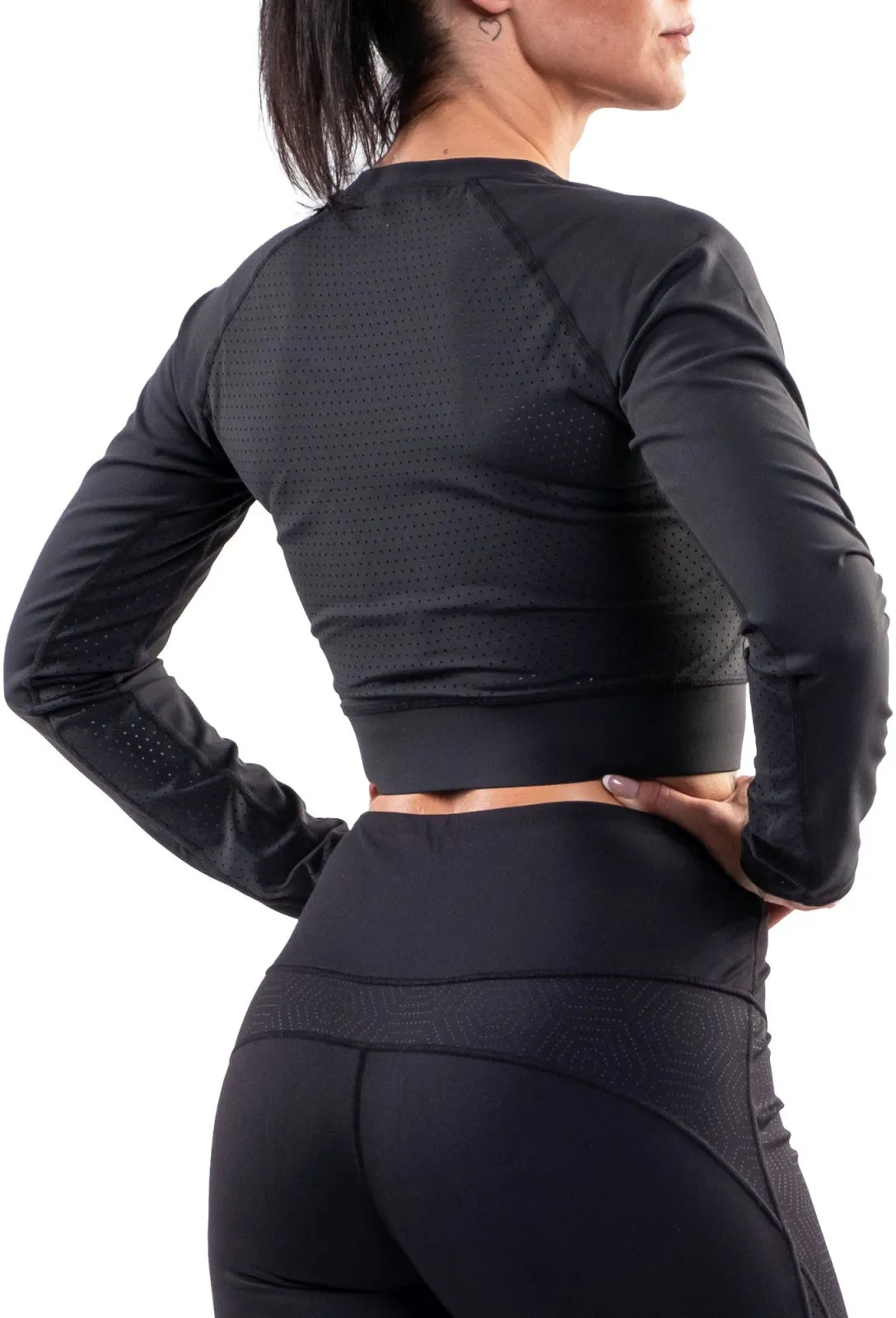 Ladies Crop Top Climatex Mera Black L - Respirável e Esportivo