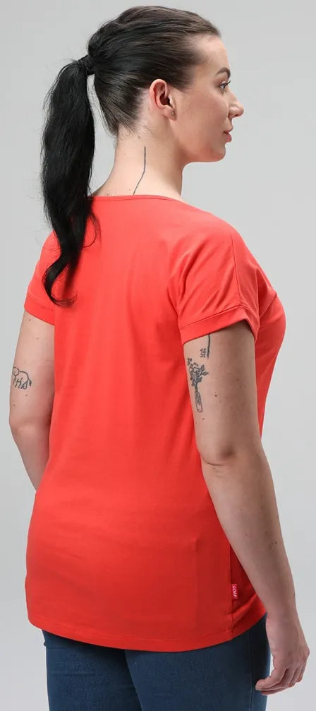 Ladies T -Shirt Boche Bazala Red L - Miękka bawełna