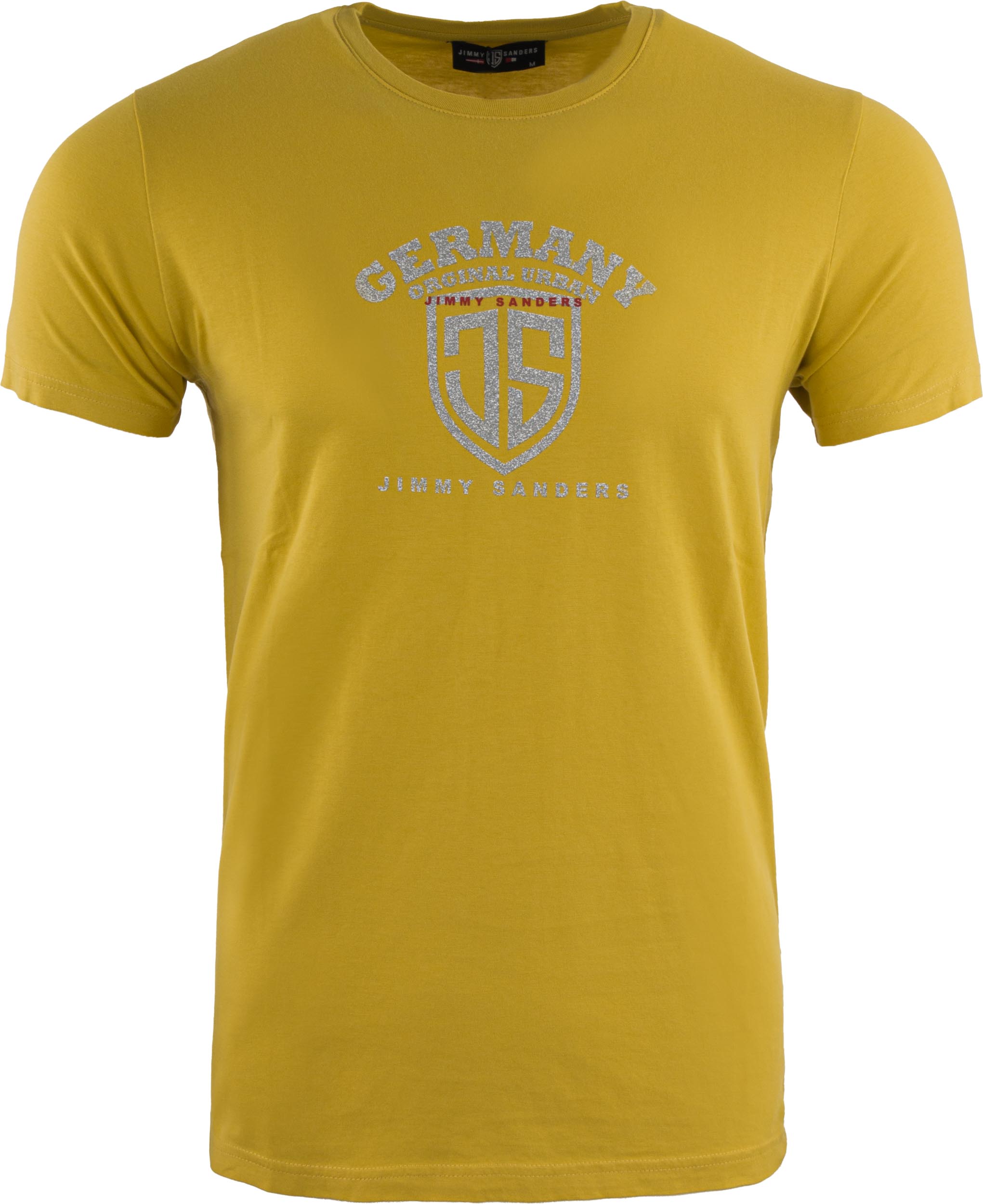 Jimmy Sanders Mosterd T -shirt Heren L - Katoen & Comfort