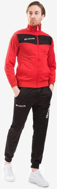 Sports set givova visa triacetato red/black 4xs