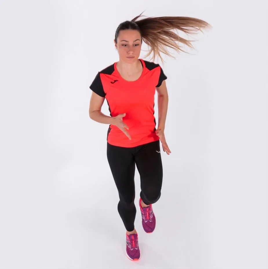 Women's joma record ii fluor coral green t-shirt s