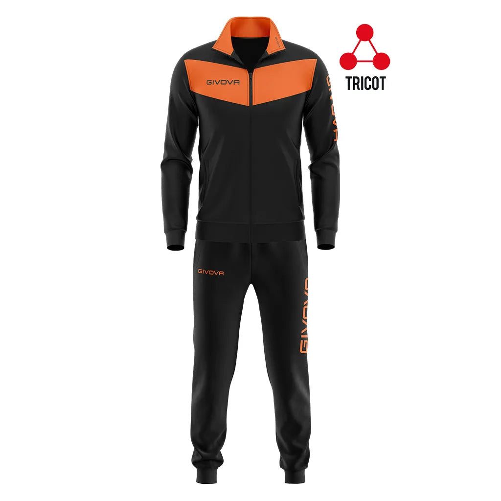 Sportset Givova Visa Black-orange Flo 2xl
