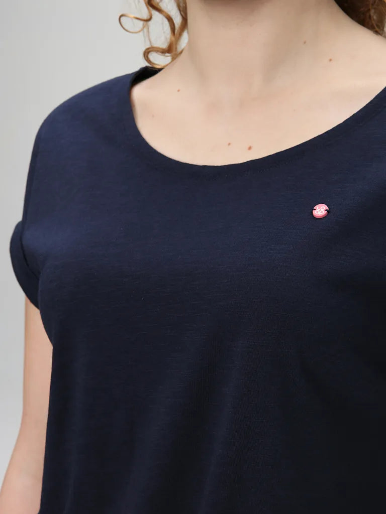 Damesjurk loap bladana blauw s