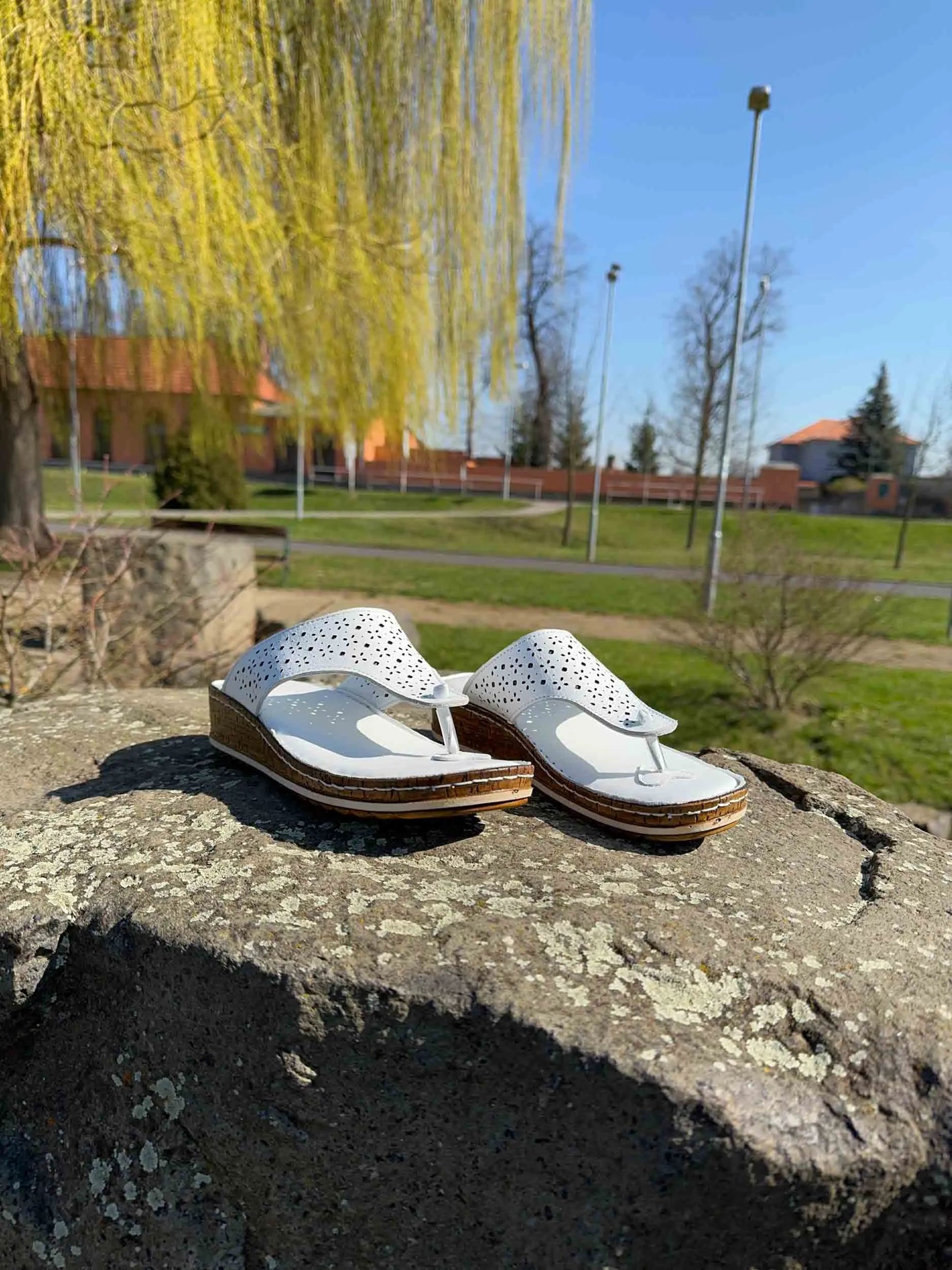 Slifori di pelle da donna bianca 41 - Comfort ed eleganza