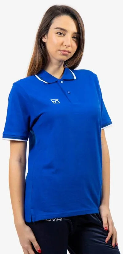 Polo shirt givova royal blue-white blue xl