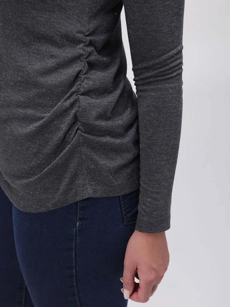 Dámy t -shirt loap baxana čierna m - bavlna a elastická