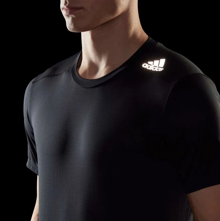 Camicia da corsa per uomini neri adidas d4r - traspirante e leggero