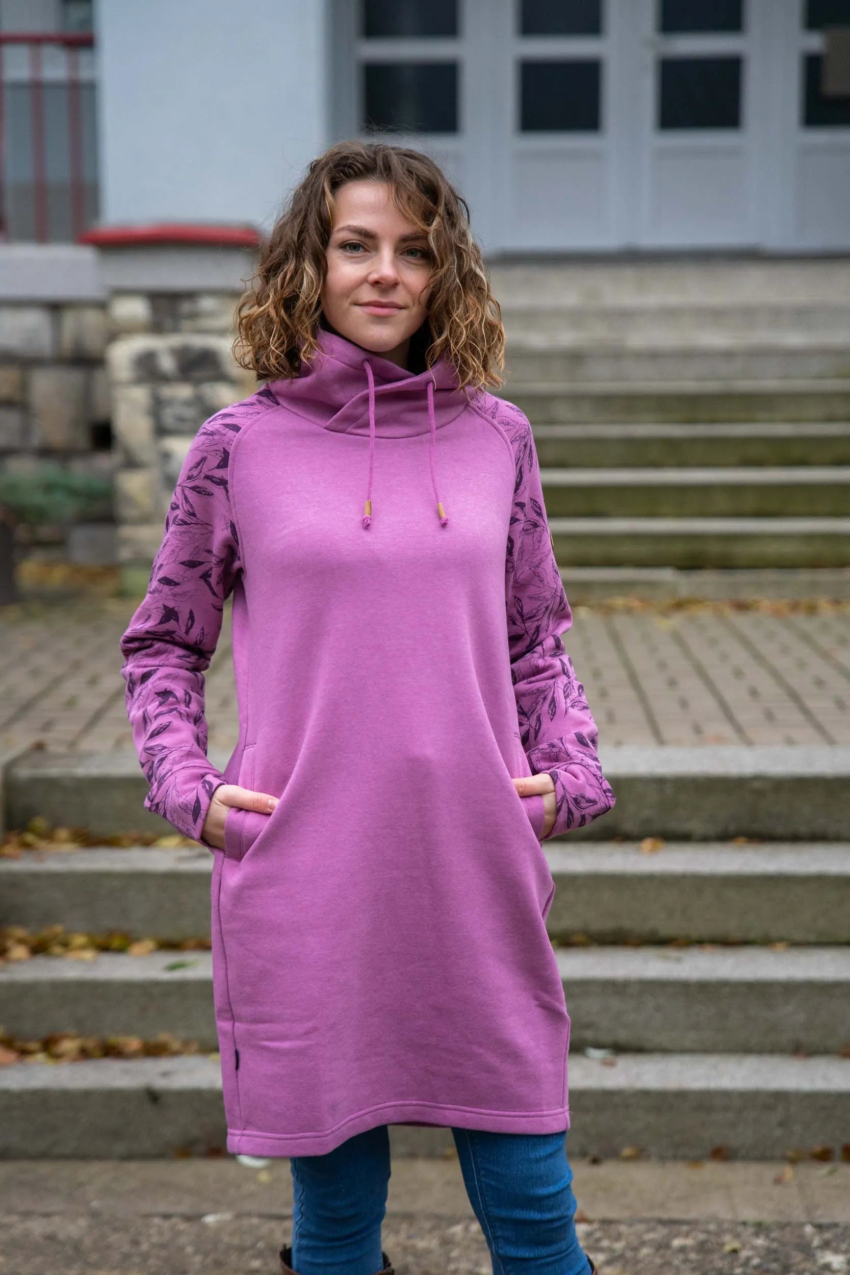 Dámske šaty/mikina loap ebnera ružová m