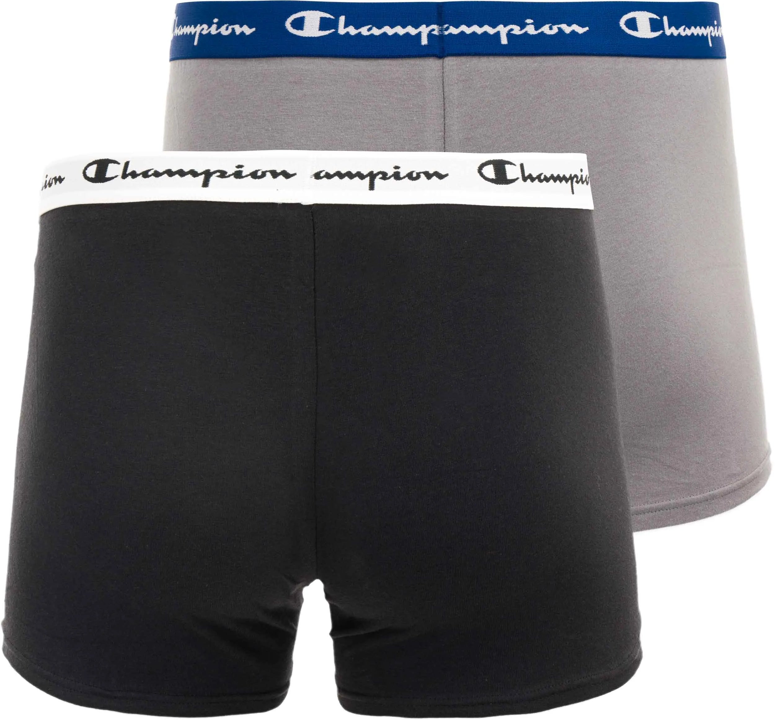 Masculino masculino de boxershorts 2-pacote em preto-cinza L-Cotton & Stretch