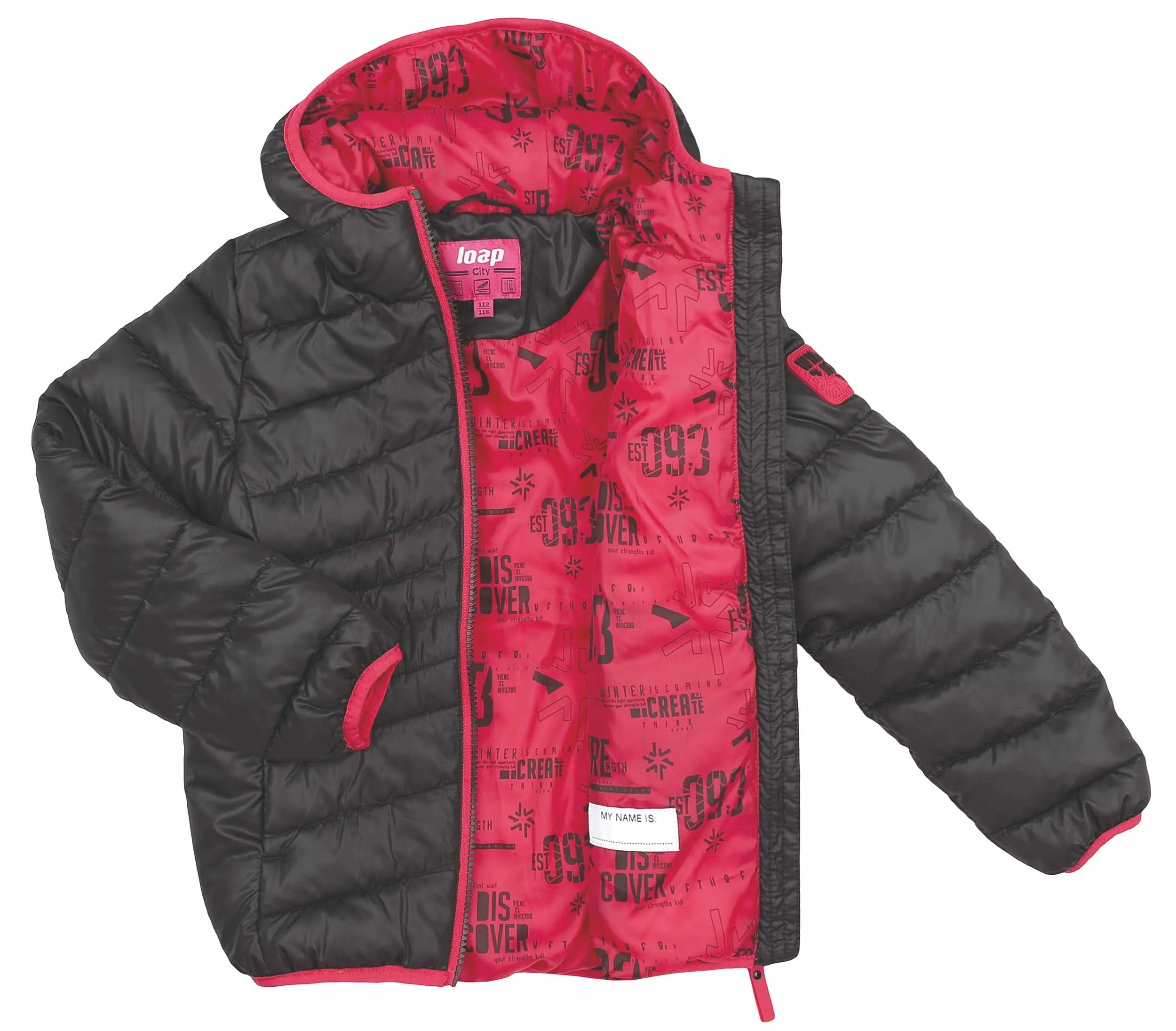 Children's winter jacket loap intermo black 140