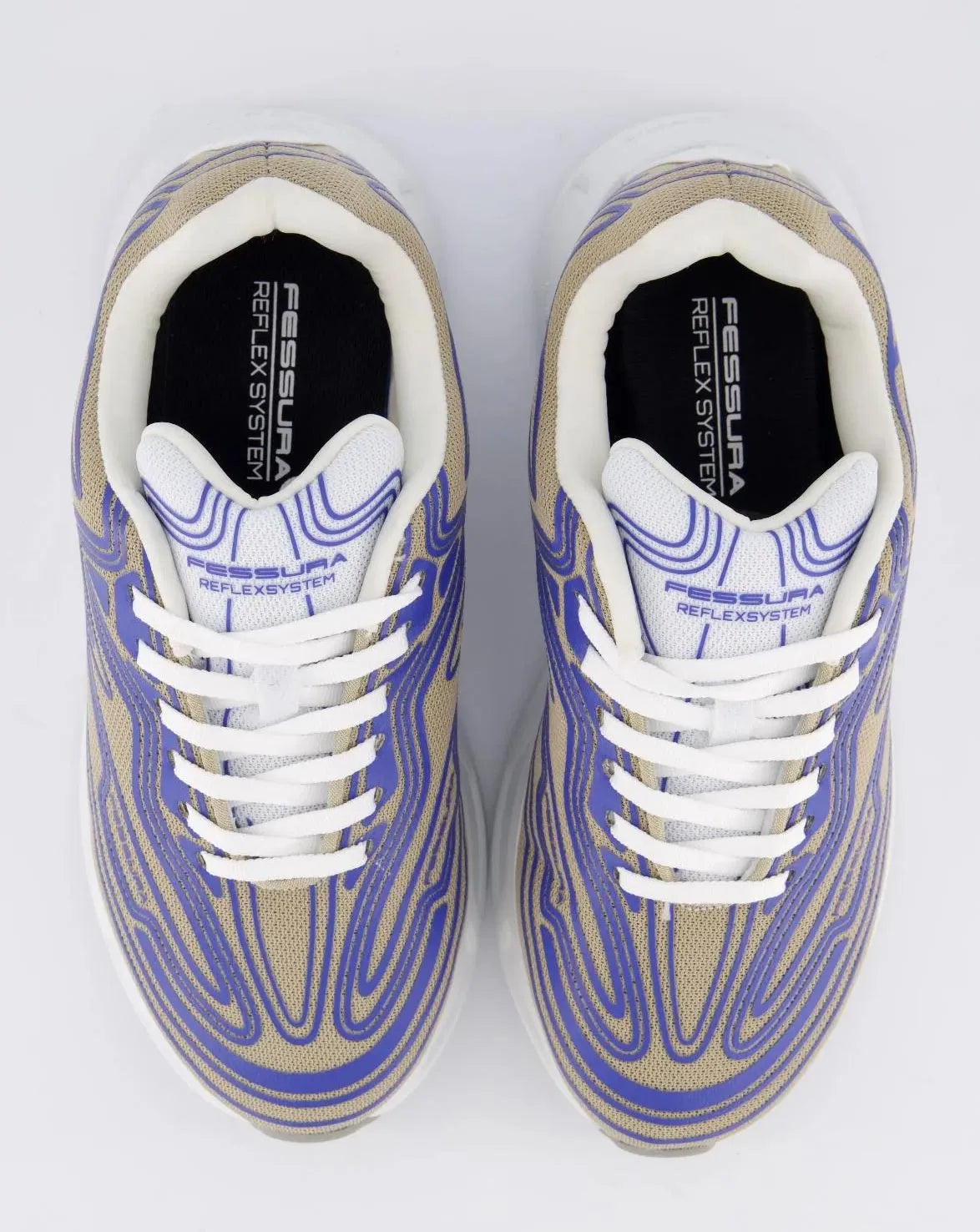 Bróga Unisex Fessura WMNS Runflex 01 Canbhás Talamh/Dúigh Bán/Deatach Grey 44