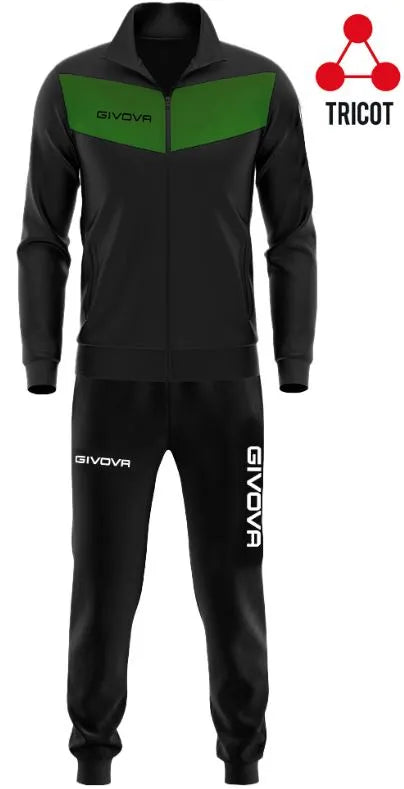 Socraigh Spóirt Givova Visa Triacetato Black/Green 5xl