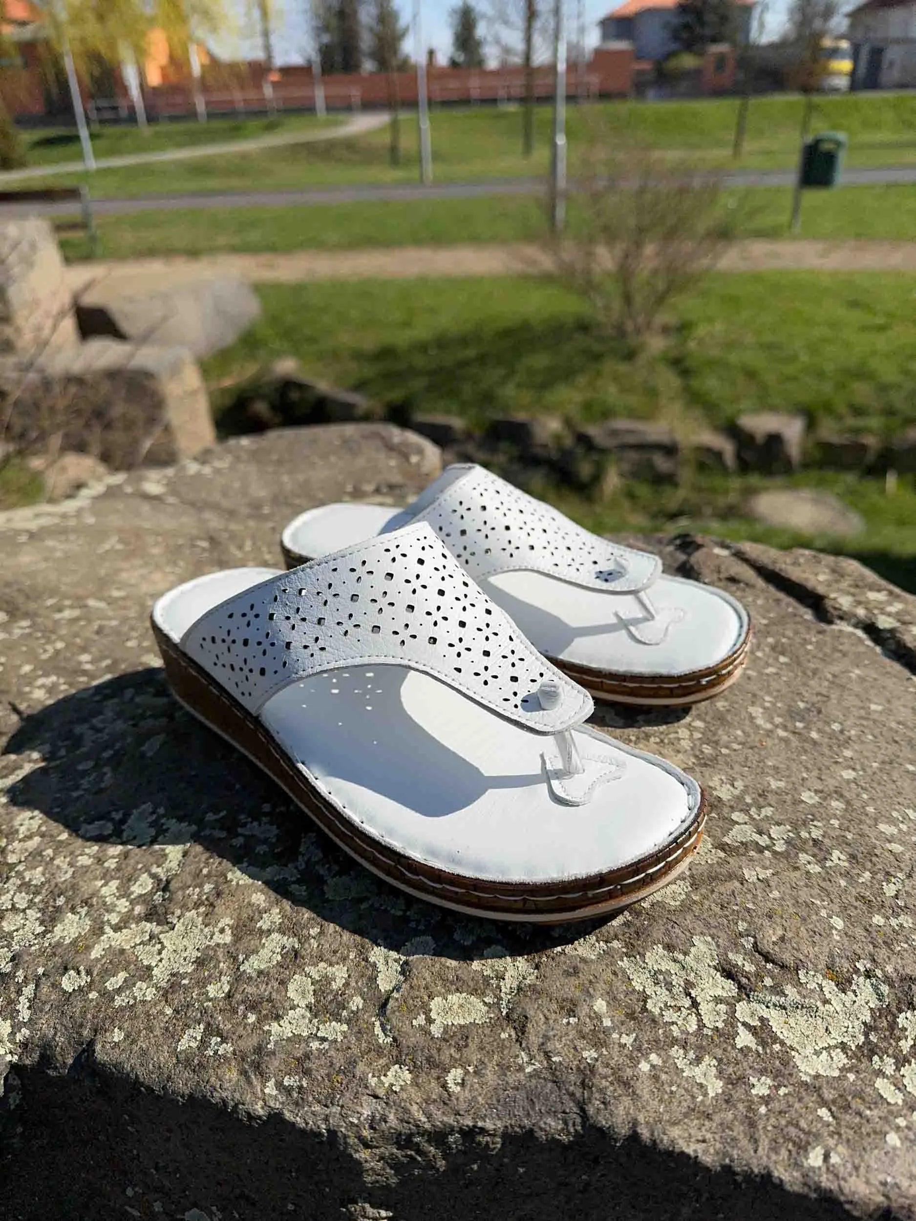 Slifori di pelle da donna bianca 41 - Comfort ed eleganza