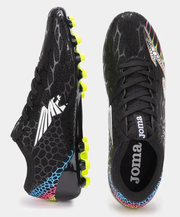 Botas de fútbol Joma Gol 2401 Black Lemon Fluor Artificial Negro Negro 45