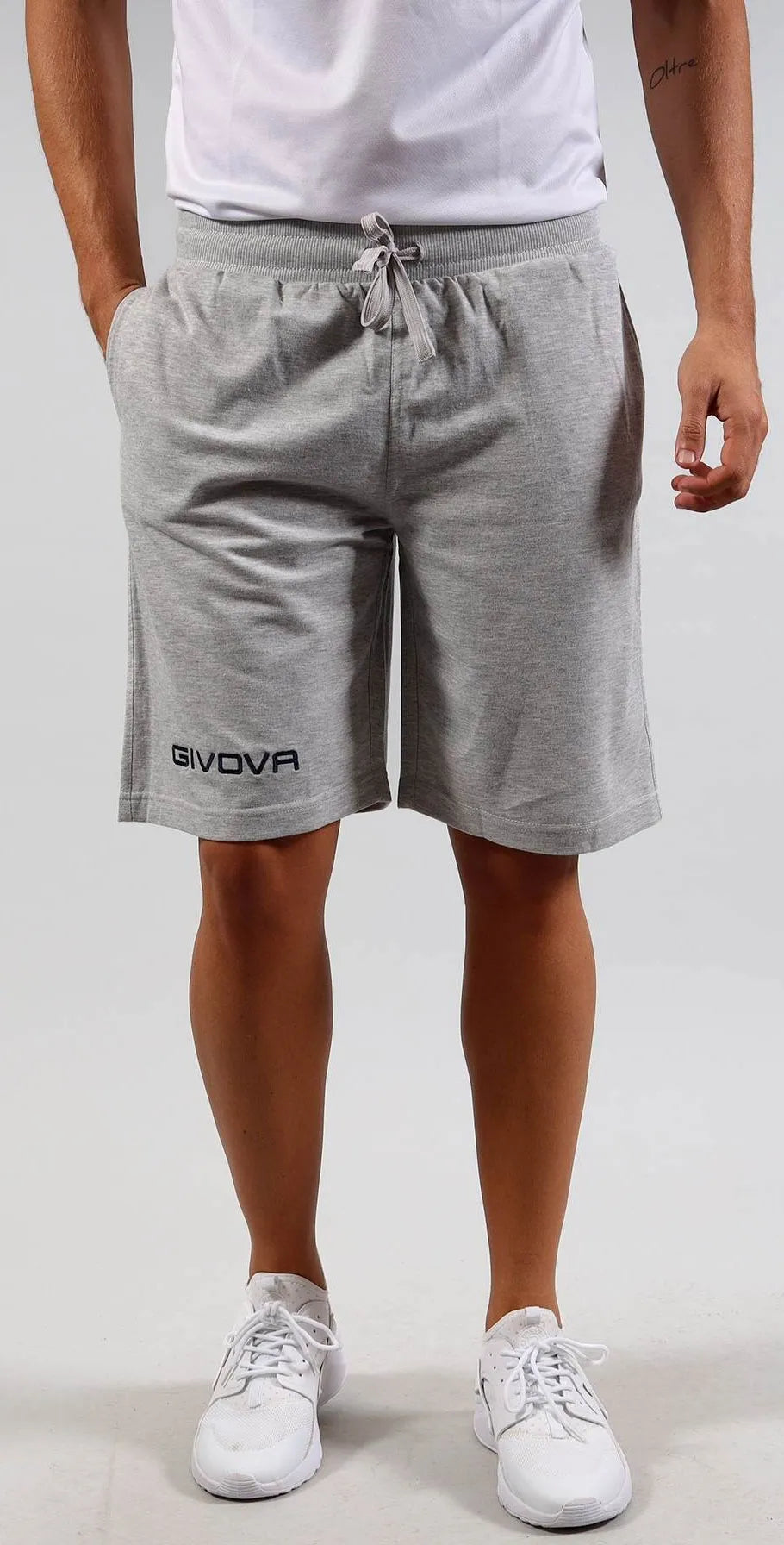 Sport Bermudas Givova amico grigio melange 2xs