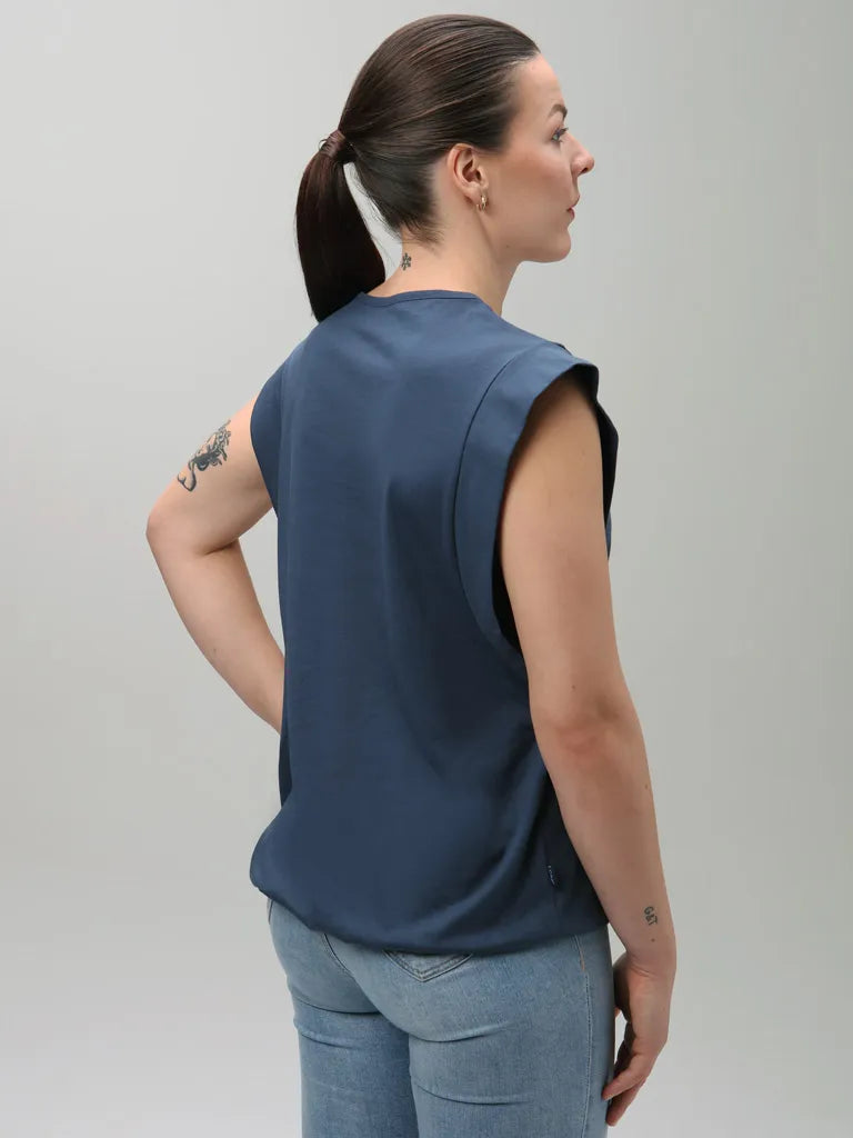 Dames T-Shirt Lap Bavera Blauw Blauw S.