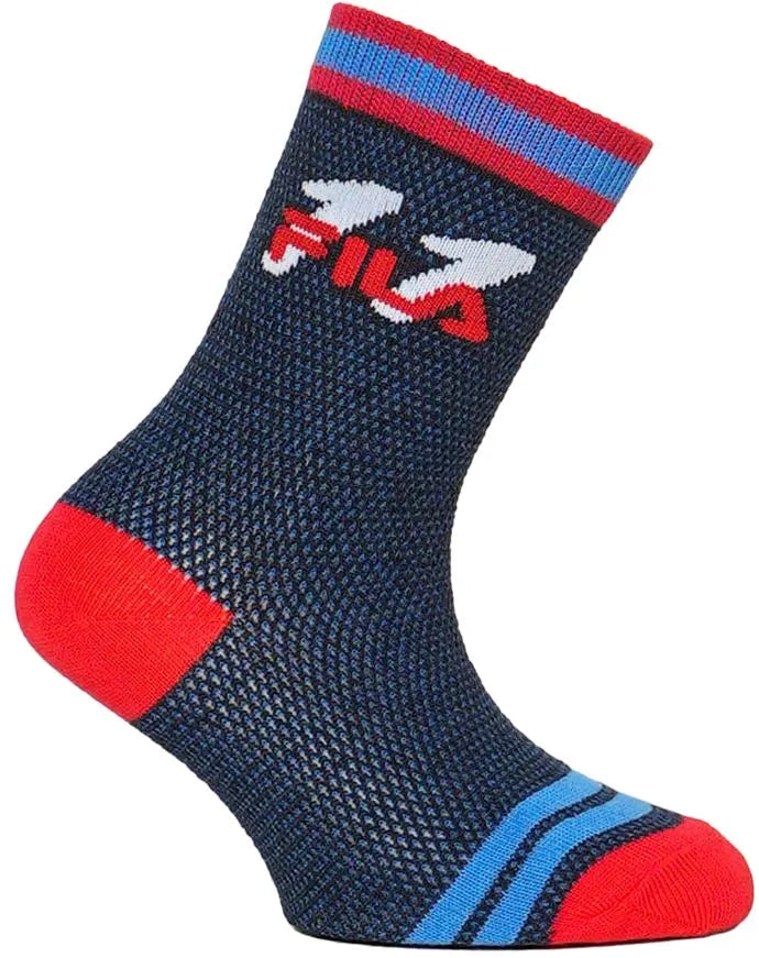 Calzini per bambini fila jr. calzino city confezione da 3 blu 35-38