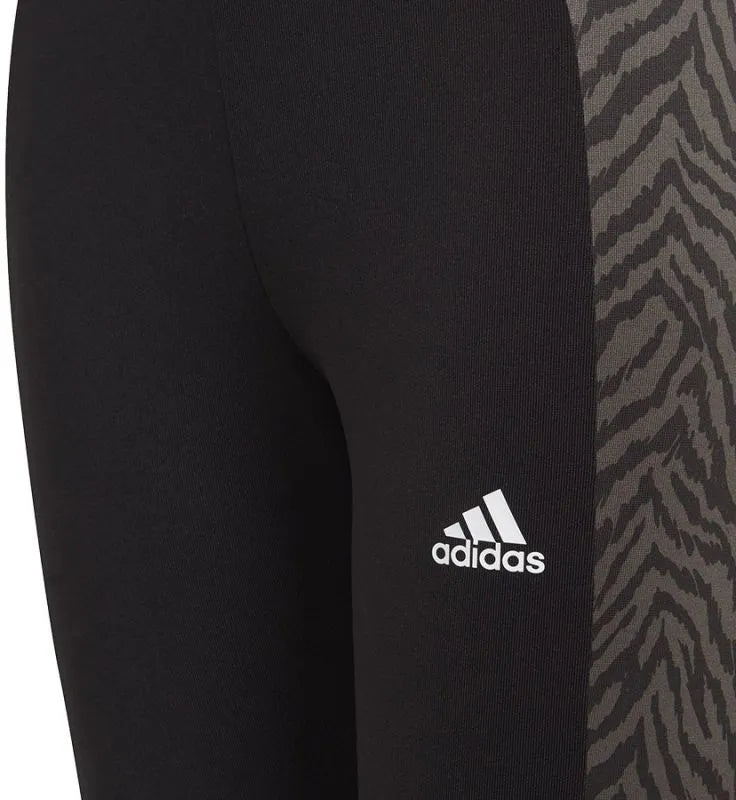Adidas jr Leggings Kinder - Schwarz/Grau, Größe 164