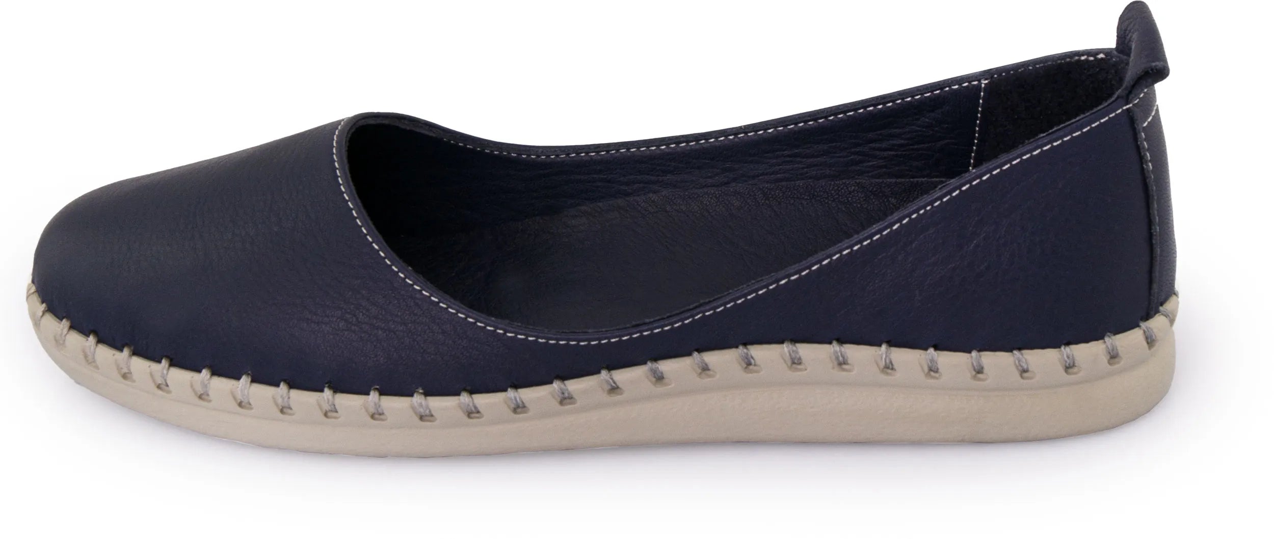 Dames Leren Ballerina's Nell Aurora Marineblauw 38