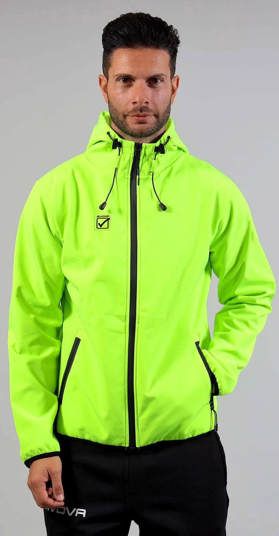 Unisex softshell jacket givova jacket fluo yellow m