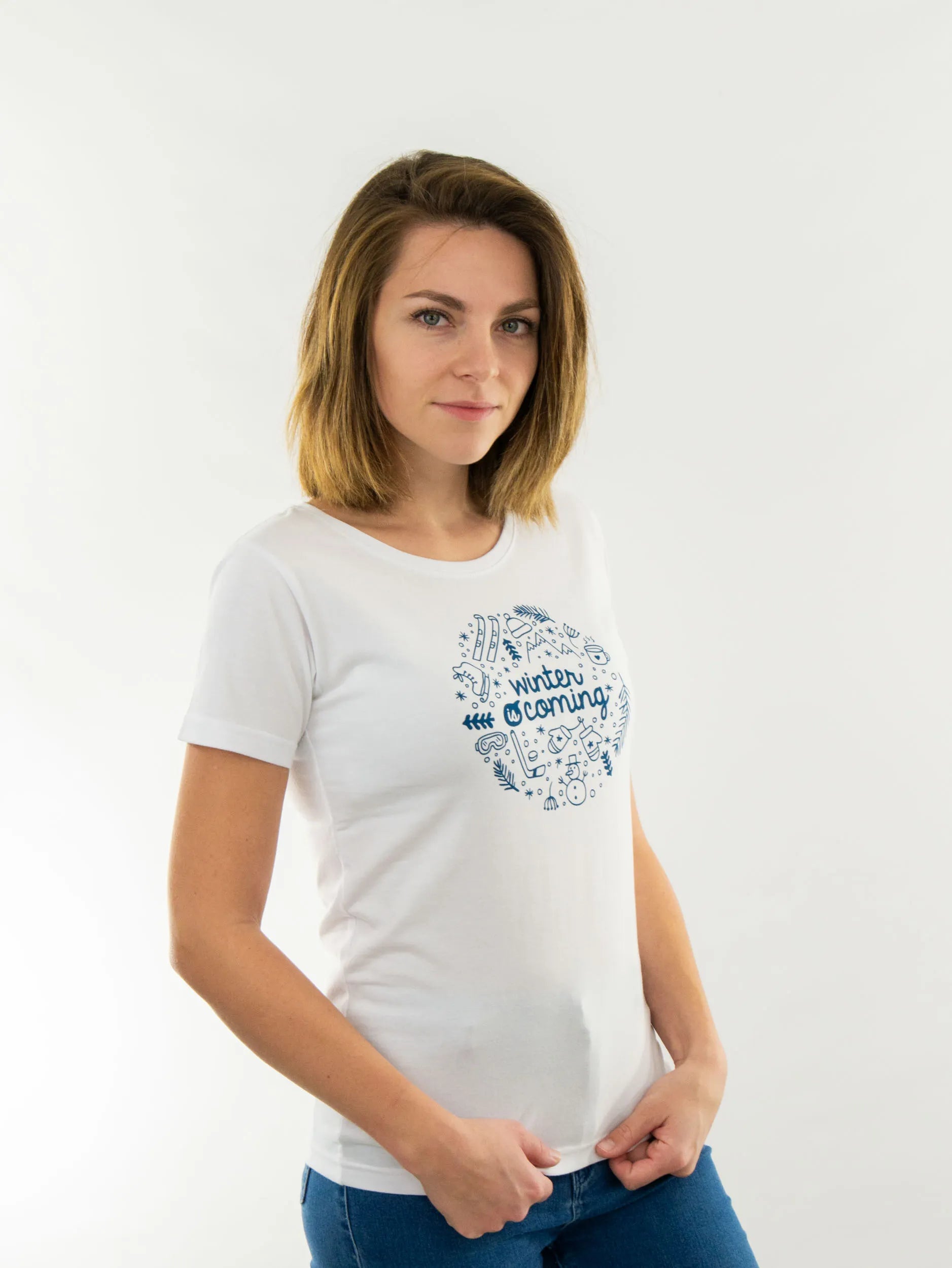 T-léine na mban JM Winter White, S.