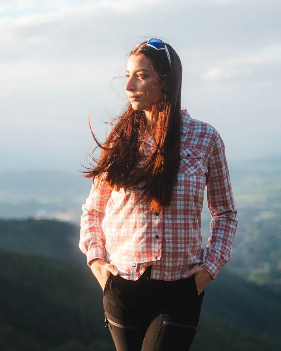 Dámska športová flanelová košeľa kilpi flannny-w Pink 36