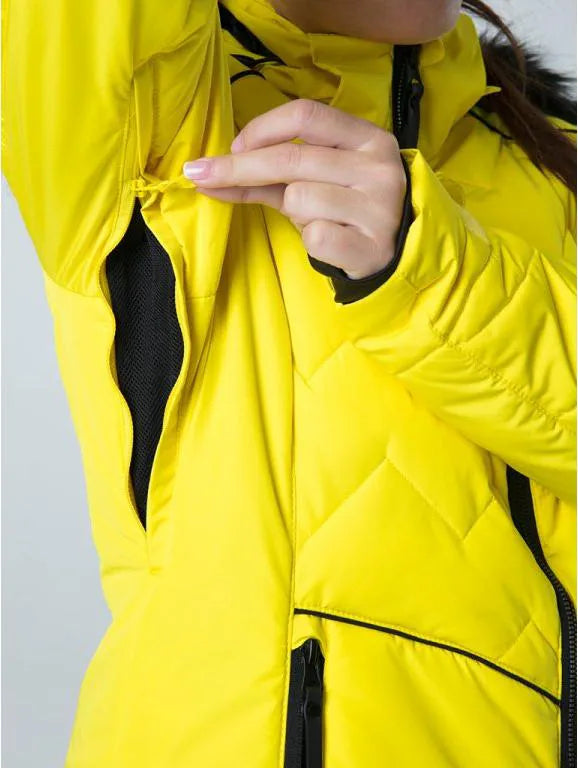 Women's ski jacket loap orsana yellow m