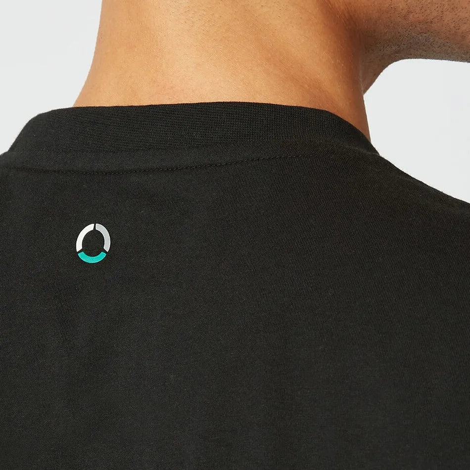 Tricou Mercedes Heren F1 FW Groot Logo Tricou Zwart Zwart XS