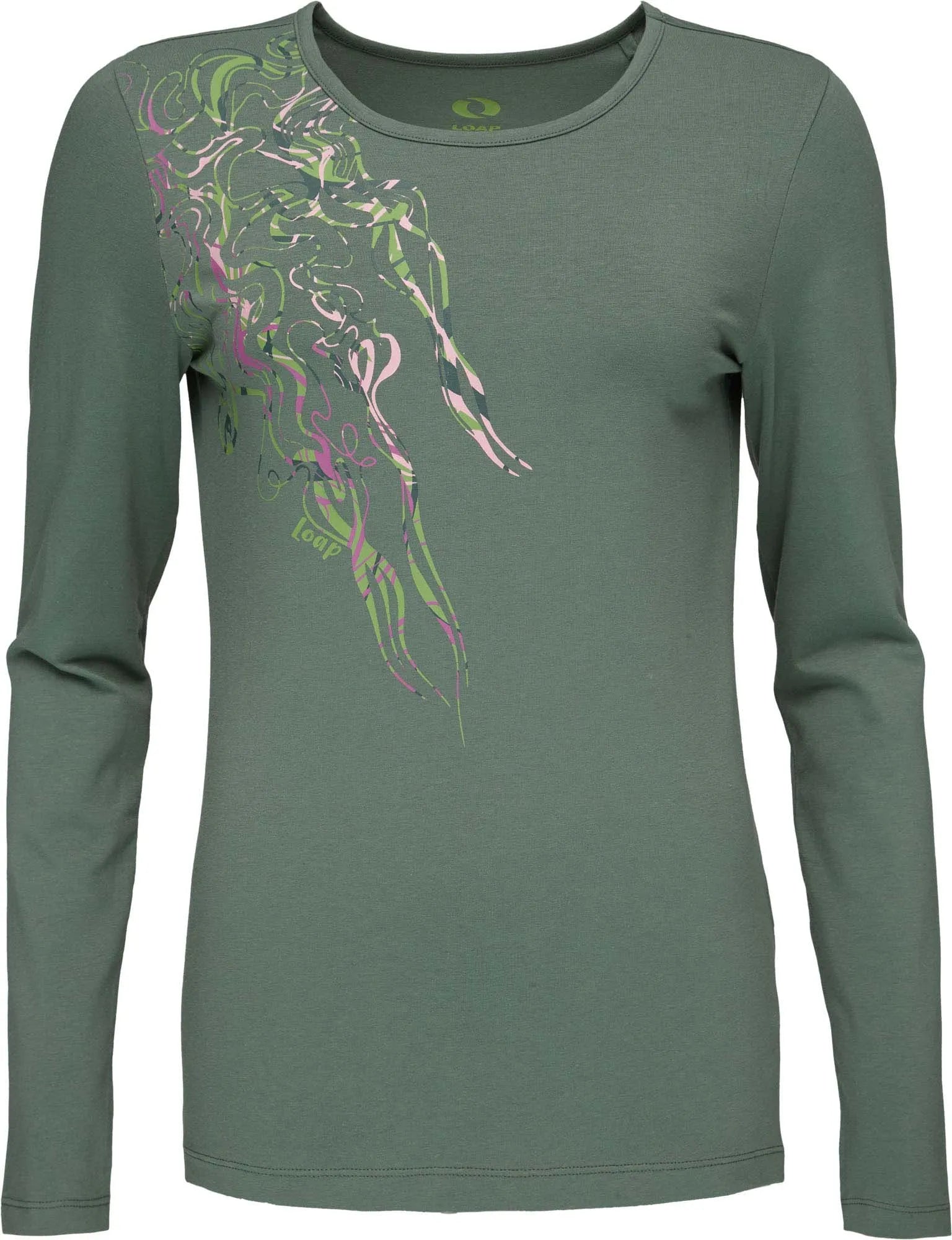 Ladies T -Shirt Loaf Abmora Green L - Cotton Bog & Durable