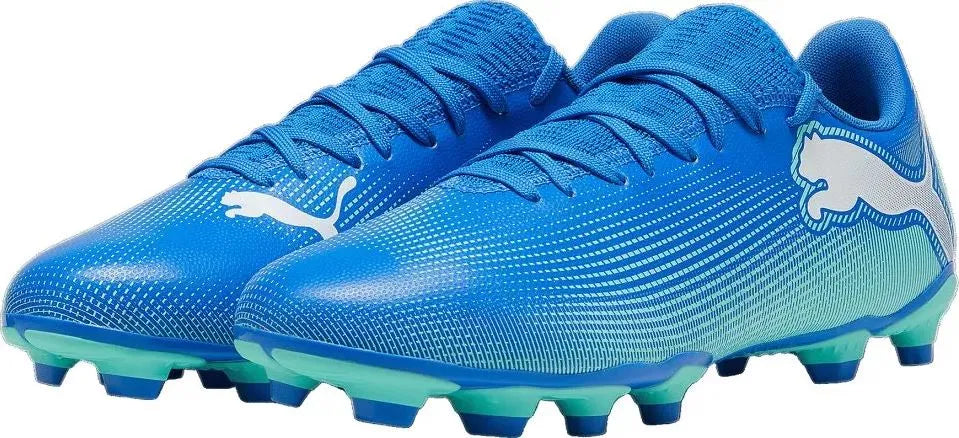 Botas de futebol PUMA Mens Future 7 Play FG/Ag Football Bot Blue Light 45